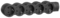 Колодка розеточная Legrand VALENA DIY 5-местный, с заземлением, черный, 695038 - 1
