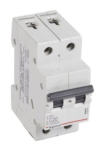 Автоматический выключатель Legrand RX3 2P 20А (C) 4.5кА