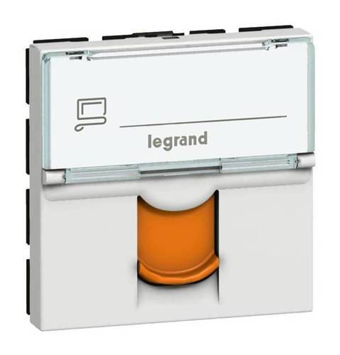 Розетка компьютерная RJ45 Cat.6 Legrand MOSAIC, белый