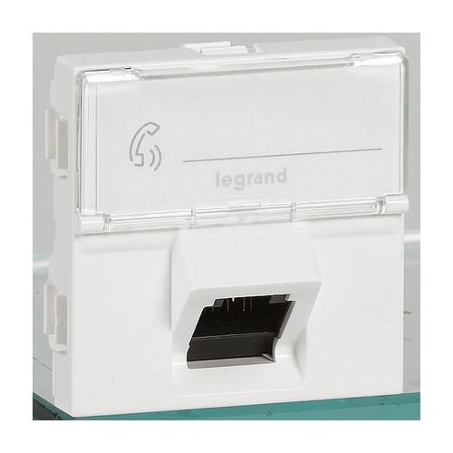 Розетка компьютерная RJ45 Cat.6 Legrand MOSAIC, белый