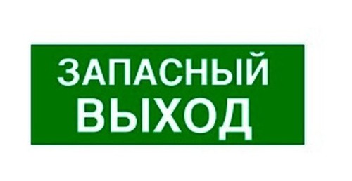 Самоклеящаяся информационная табличка 100х200 мм ЗАПАСНЫЙ ВЫХОД