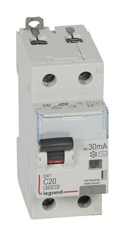 Дифавтомат DX³ 2P 20А (C) 10кА 30мА (AC)