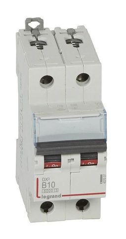 Автоматический выключатель DX³ 2P 10А (B) 10кА