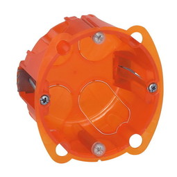 Batibox Коробка монтажная повышенной прочности 1-ная, диаметр 67 мм, глубина 40 мм, оранжевая