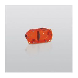 Batibox Коробка монтажная повышенной прочности 2-ная, диаметр 67 мм, глубина 40мм, оранжевая