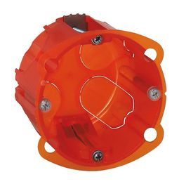 Batibox Коробка монтажная повышенной прочности 1-ная, диаметр 67 мм, глубина 50 мм, оранжевая